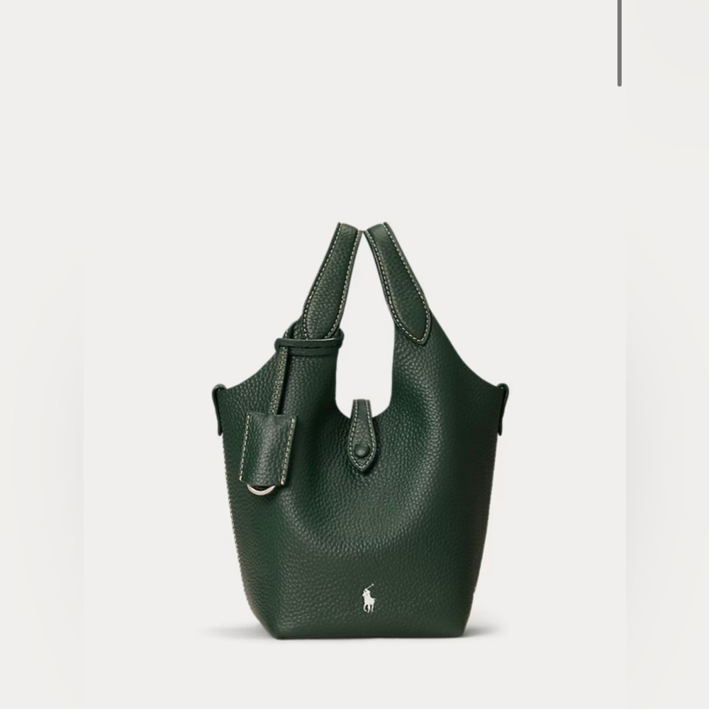 POLO Ralph Lauren Play Leather SMALL Tote & Crossbody BLACK - Picture 2 of 11